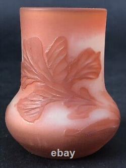 Superbe ancien VASE MINIATURE Art Nouveau signé VESSIERE NANCY no Gallé Daum