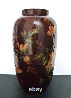 Superbe et grand vase en barbotine Art Nouveau Jugenstil