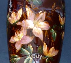 Superbe et grand vase en barbotine Art Nouveau Jugenstil