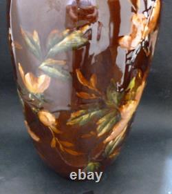 Superbe et grand vase en barbotine Art Nouveau Jugenstil