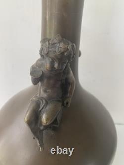 Superbe lampe-vase en bronze, Art déco / Art nouveau, XIXe siècle