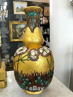 Superbe vase SEVRES PAUL MILET émaillé ART NOUVEAU