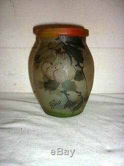 Superbe vase en pate de verre signé PEYNAUD ART NOUVEAU