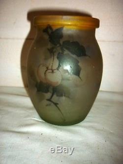 Superbe vase en pate de verre signé PEYNAUD ART NOUVEAU