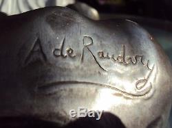 Superbes vases en étain femmes art nouveau signés A de Rodery