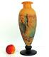 TIEF Grand VASE EN PATE DE VERRE MARMOREEN STYLE ART NOUVEAU (41cm) Signé