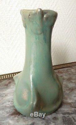 TRES RARE vase En Grès Charles Catteau Art Nouveau Rambervillers (pré Boch)