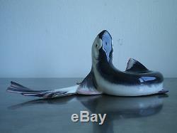 T Haviland E M Sandoz Ceramique Vase Requin Chien De Mer Soliflore Shark Squale