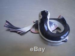 T Haviland E M Sandoz Ceramique Vase Requin Chien De Mer Soliflore Shark Squale