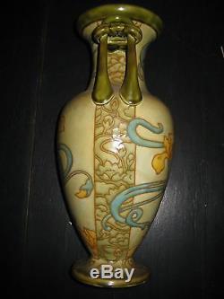 Très beau grand vase Art Nouveau GIEN 2/2