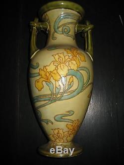 Très beau grand vase Art Nouveau GIEN 2/2
