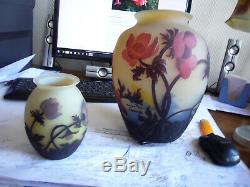 Tres Beau Vase Aux Anemones Muller Fres Luneville Art Nouveau Galle No Copy