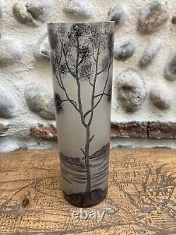 Très Beau Vase Legras & Cie. Paul Dupont Art Nouveau vase 1900 Verre Dépoli
