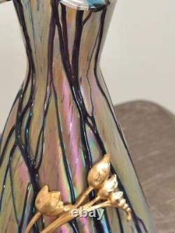 Tres Joli Vase Art Nouveau En Pate De Verre De Loetz Ou Kralik