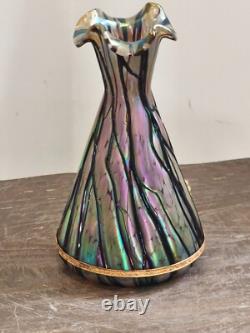 Tres Joli Vase Art Nouveau En Pate De Verre De Loetz Ou Kralik