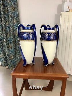 Très belle et importante paire de vase en céramique Art Nouveau Années 1880