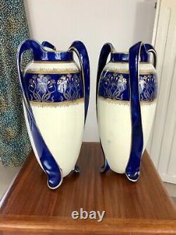 Très belle et importante paire de vase en céramique Art Nouveau Années 1880
