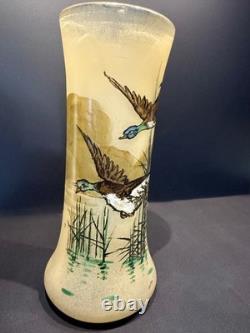 Trilogie de vases JEM Joseph Mure décor Col vert signé