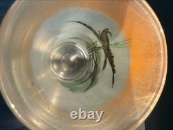 Trilogie de vases JEM Joseph Mure décor Col vert signé