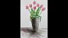 Tulips In A Stone Vase Watercolor Painting