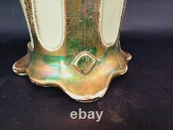 VASE 37cm EN BARBOTINE 1900 FAÏENCE ART NOUVEAU FAÏENCERIE FIVES-LILLE DB D-1148