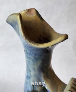 VASE Art Nouveau by JEAN JOHANNEL Terre Cuite Enameled Terracotta Ferney Voltair