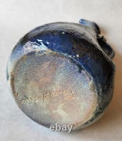 VASE Art Nouveau by JEAN JOHANNEL Terre Cuite Enameled Terracotta Ferney Voltair