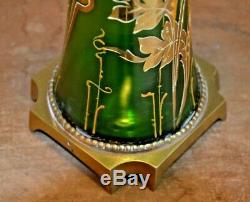 VASE EMAILLE ancien vase émaillé 1900, style art nouveau Montjoye Legras