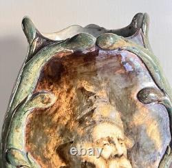 VASE GRES DE DALPAYRAT A LA GRENADE H 33 FIN XIXème ART NOUVEAU BOURG LA REINE