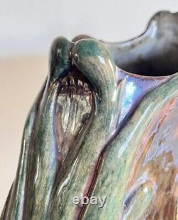 VASE GRES DE DALPAYRAT A LA GRENADE H 33 FIN XIXème ART NOUVEAU BOURG LA REINE