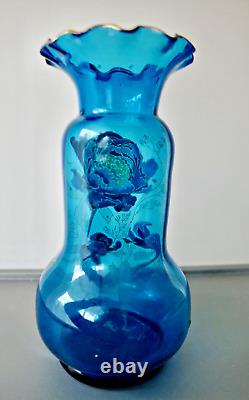 VASE LEGRAS EN VERRE ÉMAILLÉ ÉPOQUE 1900 ART NOUVEAU 28,5 cm