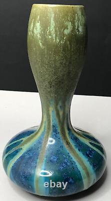 VASE grès cristallisation ART NOUVEAU PIERREFONDS vintage art déco antique $