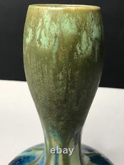 VASE grès cristallisation ART NOUVEAU PIERREFONDS vintage art déco antique $