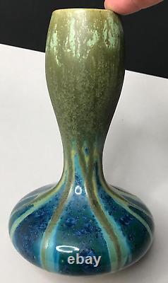 VASE grès cristallisation ART NOUVEAU PIERREFONDS vintage art déco antique $