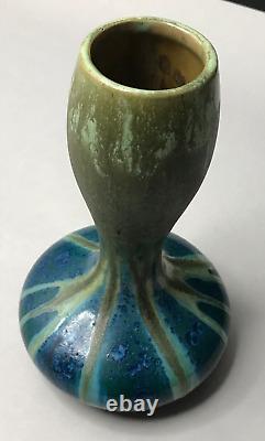 VASE grès cristallisation ART NOUVEAU PIERREFONDS vintage art déco antique $