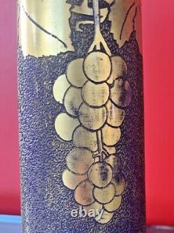 Val Saint Lambert VSL Vase art nouveau dégagé à l'acide décor de vigne
