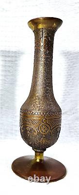 Val Saint Lambert Vase Leon Ledru Galvanoplastie Grave Acide Art Nouveau 1900 Ab