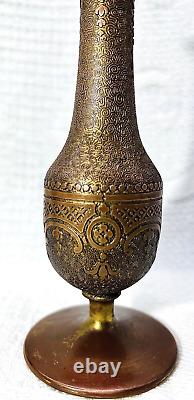 Val Saint Lambert Vase Leon Ledru Galvanoplastie Grave Acide Art Nouveau 1900 Ab