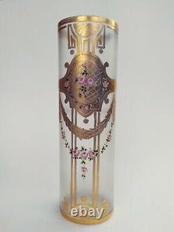 Vase 1900 Art Nouveau, Doré Et Émaillé Art Nouveau Vase Guilded And Enameled
