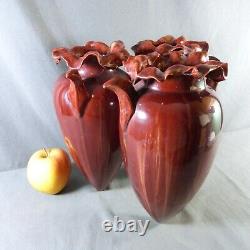 Vase Amphore Triple Art Nouveau attribuable à Clément MASSIER à VALLAURIS, 1900