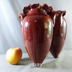 Vase Amphore Triple Art Nouveau attribuable à Clément MASSIER à VALLAURIS, 1900