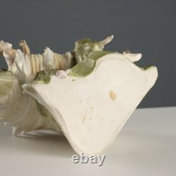 Vase Ancien Art Nouveau Coquille Porcelaine XIXe-XXe Siècle Original