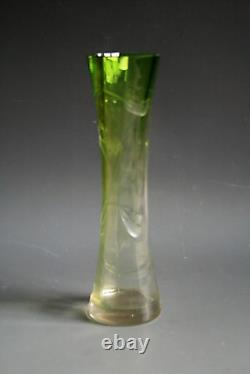 Vase Antique En Verre Moser Art Nouveau