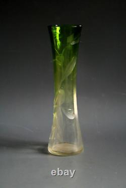 Vase Antique En Verre Moser Art Nouveau