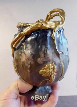 Vase Art Nouveau, Amphora, Teplitz, Paul Dachsel
