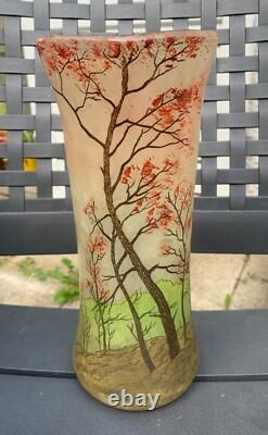 Vase Art Nouveau Attribué à Legras Peint à la main