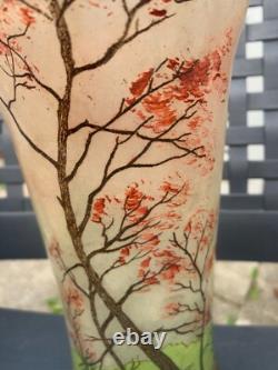 Vase Art Nouveau Attribué à Legras Peint à la main