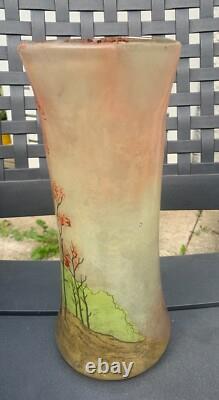 Vase Art Nouveau Attribué à Legras Peint à la main