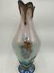 Vase Art Nouveau Bernard Aconito En Verre Soufflé Et Inclusions Irisées XXeme
