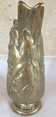 Vase Art Nouveau Bronze Signé A. Rose Susse Frères